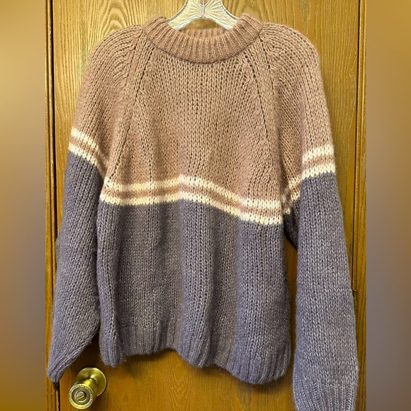 Xirena Sweater Alpaca Blend Knit Mock Neck Pullover Neutral Snowbird Size Large - Picture 1 of 8